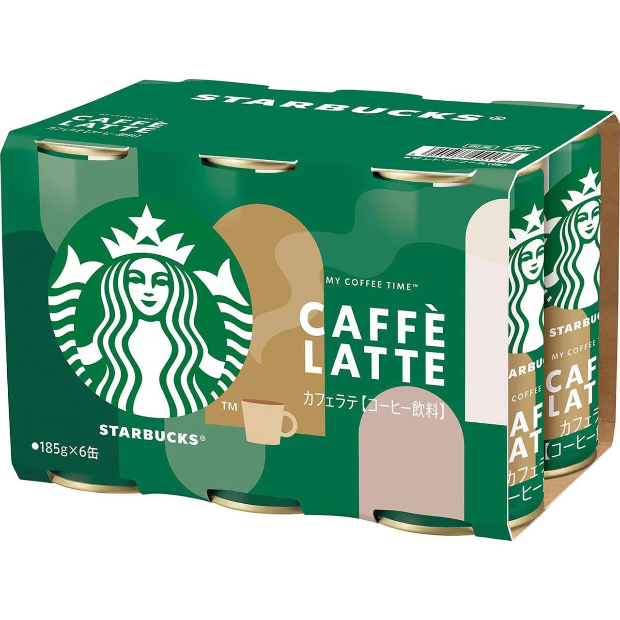 スタバカフェラテ6本P185缶