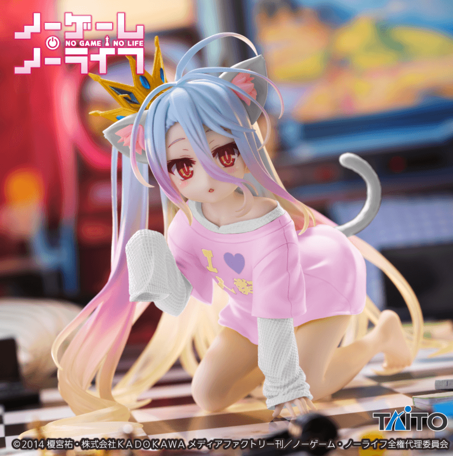 ノーゲーム・ノーライフ Desktop Cute フィギュア 白 猫耳シャツver. Renewal