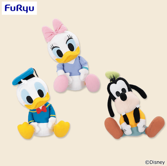 ミッキー&フレンズ こてっとぺったん BIGぬいぐるみ ~ドナルドダック・デイジーダック・グーフィー~