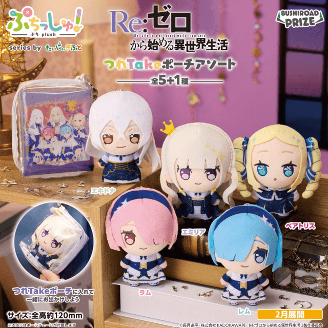 ぷちっしゅ! Re:ゼロから始める異世界生活 つれTakeポーチアソート