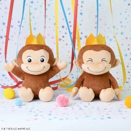 おさるのジョージ Lぬいぐるみ 85th 王冠