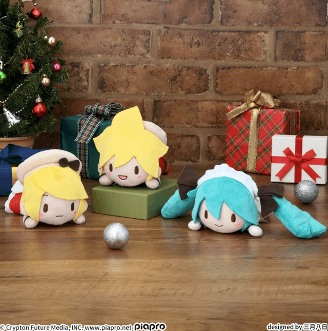 初音ミクシリーズ ふわぷち 寝そべり ぬいぐるみ“初音ミク・鏡音リン・鏡音レン”クリスマス2025(EX)
