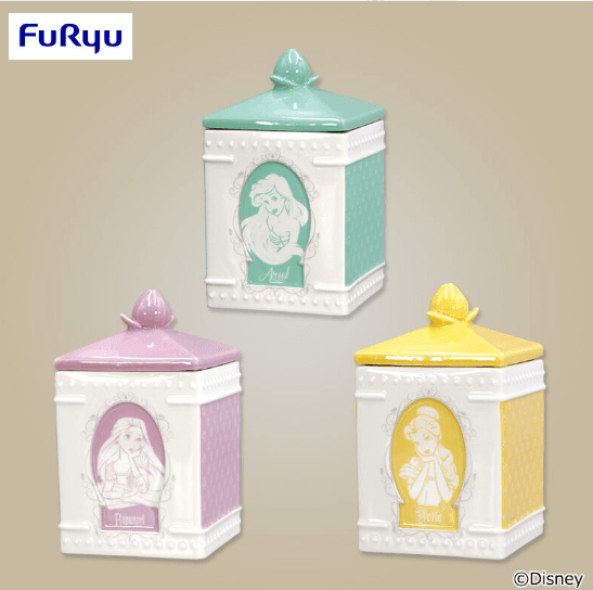 ディズニープリンセス アンティーク風陶器小物入れ