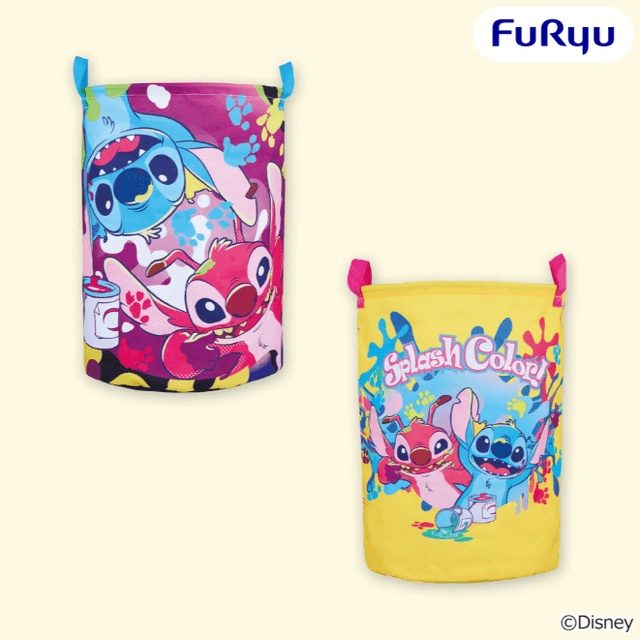 ディズニー スティッチ Splash Color! 大きなラウンド収納バスケット