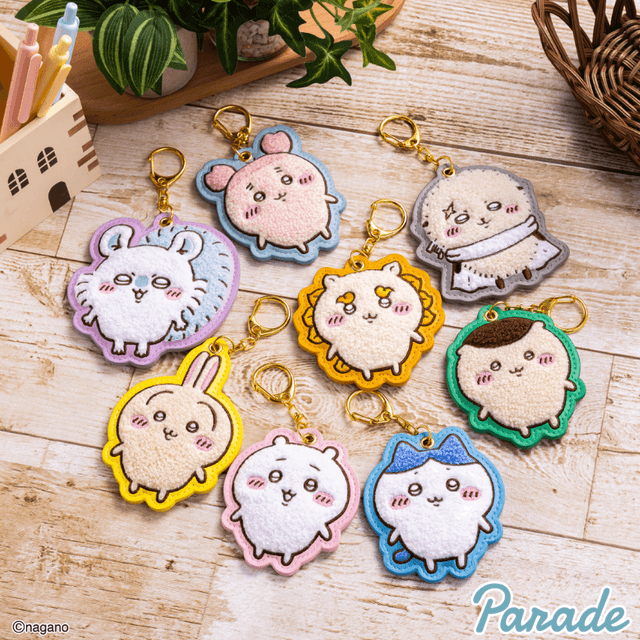 ちいかわもこもこサガラ刺繍キーホルダー