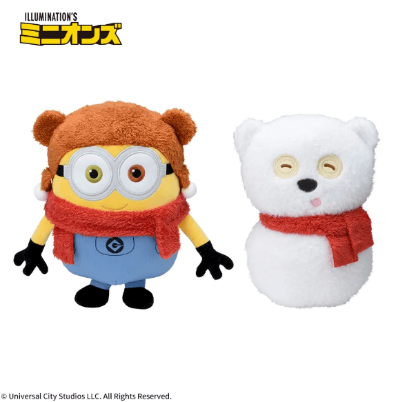 ミニオン Lぬいぐるみ“ボブ&ゆきだるまティム”
