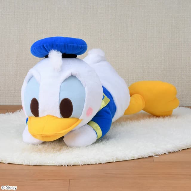 ドナルドダック 赤いほっぺ 寝そべり LLぬいぐるみ
