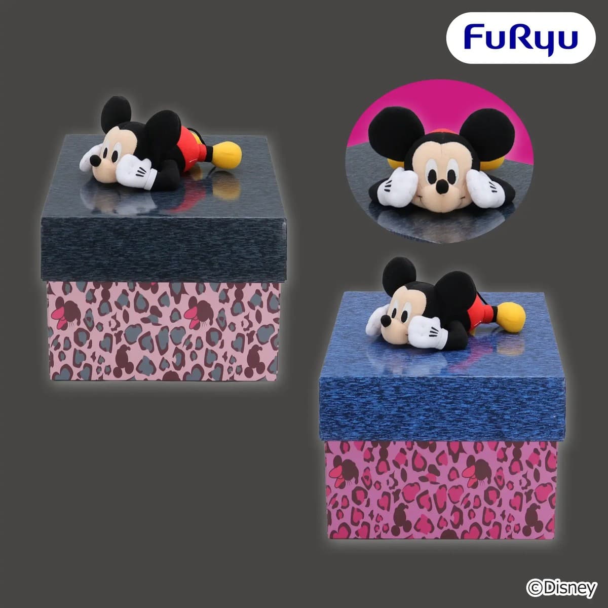 ミッキーマウス&ミニーマウス ギャルっぽレオパード ぬいぐるみギフトボックス