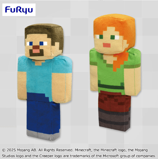 マインクラフト スティーブ&アレックスぬいぐるみ