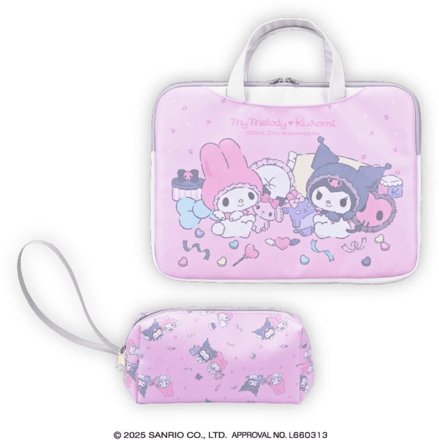 マイメロディ♡クロミ エンジェルポーチ付きマルチケース