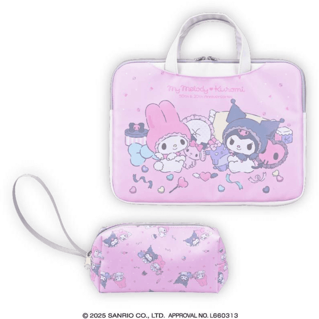 マイメロディ♡クロミ エンジェルポーチ付きマルチケース