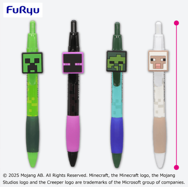 マインクラフト ラバーマスコット付きボールペン