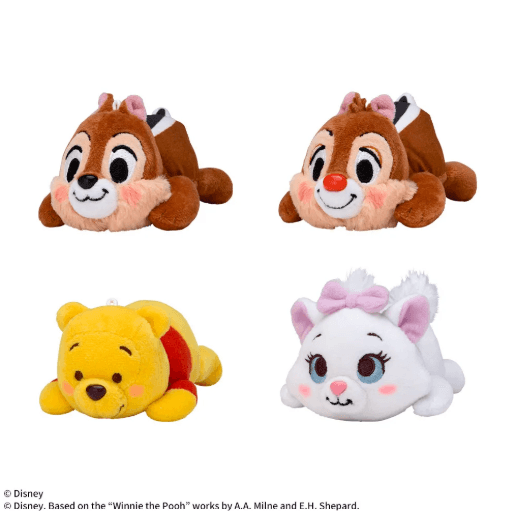 ディズニーキャラクター 寝そべり 赤いほっぺ マスコット