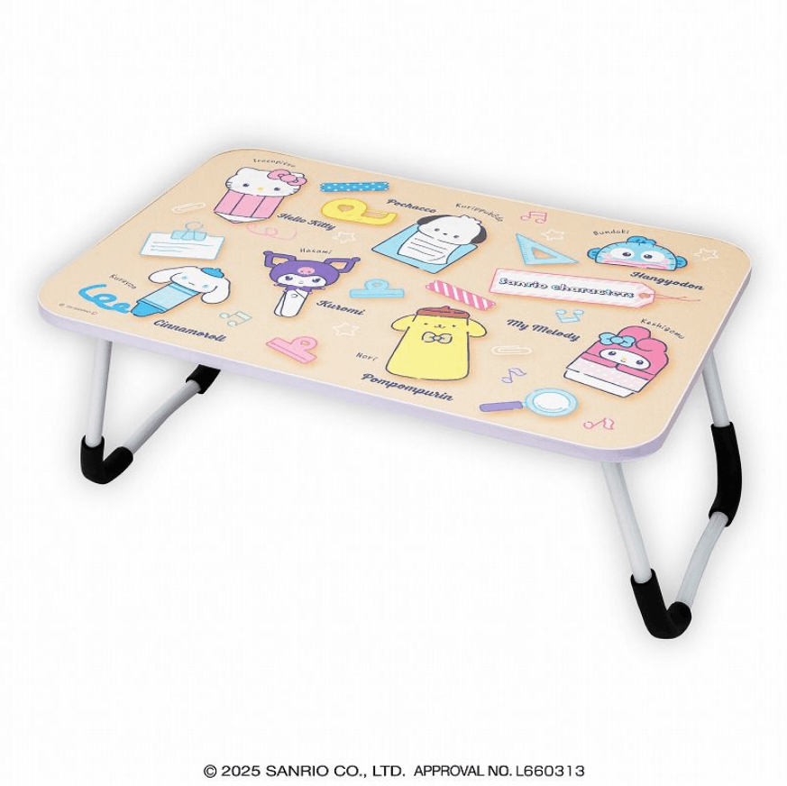 サンリオキャラクターズ かわいい文房具たち折りたたみテーブル