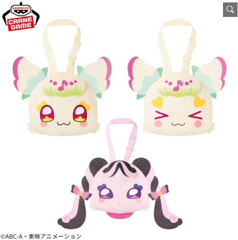 キミとアイドルプリキュア♪ ストラップ付き顔型ぬいぐるみポーチ