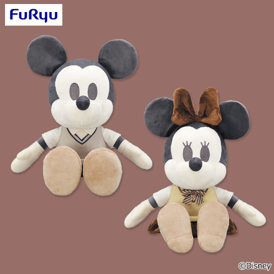 ミッキー&ミニー デココレ 制服ベストBIGぬいぐるみ