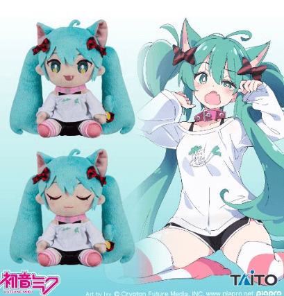初音ミク オリジナルぬいぐるみ ~猫耳Tシャツver.~
