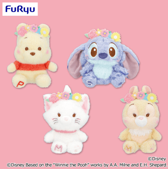 ディズニーキャラクター ミルキーボア 花かんむりマスコット