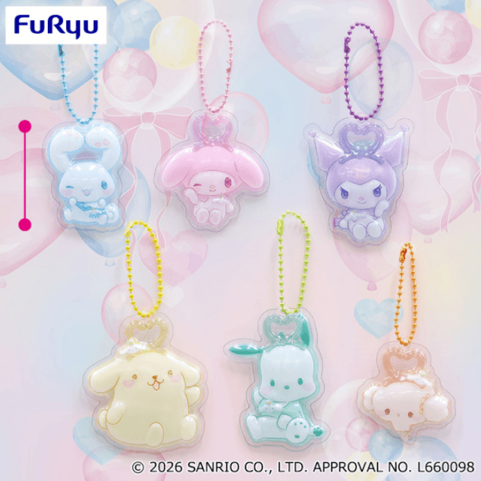 サンリオキャラクターズ ぷわぷわハートフルバルーンぷっくりアクリルキーホルダー