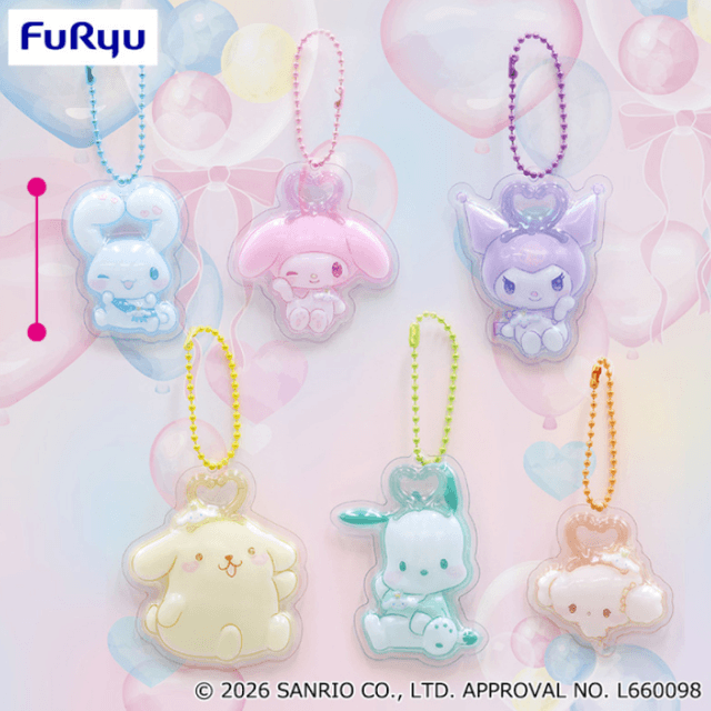 サンリオキャラクターズ ぷわぷわハートフルバルーンぷっくりアクリルキーホルダー